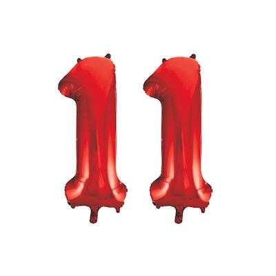 XL Folienballon rot Zahl 11