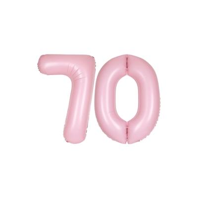 XL Folienballon rosa Zahl 70
