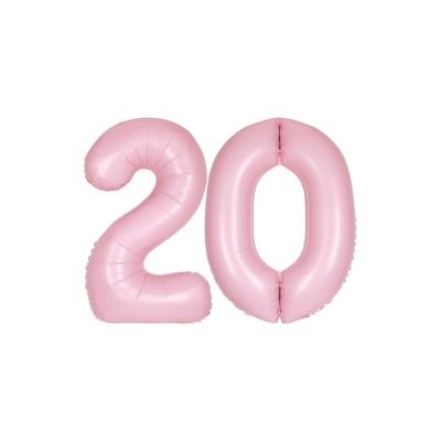 XL Folienballon rosa Zahl 20