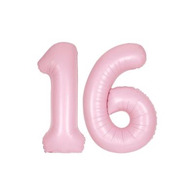 XL Folienballon rosa Zahl 16