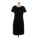 Old Navy Casual Dress - Sheath Scoop Neck Short sleeves: Black Solid Dresses - Women's Size Medium