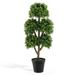 Costway 45 Inch Artificial Boxwood Topiary Ball Tree