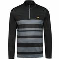 Lyle & Scott Wide Stripe 1/4 Zip Herren Sweatshirt ML1560G-572