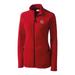 Women's Cutter & Buck Red Birmingham Barons Clique Summit Performance Fleece Raglan Full-Zip Jacket