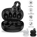 Jacenvly 2024 New Earphones Wireless Clearance Wireless Ear Clip Bone Conduction Bluetooth Mini Sports Running Earring Headphones Open Ear In Ear Headphones Wireless Earbuds Wireless Headphones Black