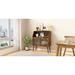 Sideboard, Buffet Cabinet, Side Dining Table with Glass Door - N/A