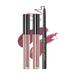 3Pcs Rose Matte Liquid Lipstick Lip Liner Lip Gloss Trio Lip Set - One Step Lips Makeup Kits Waterproof Long-Lasting Moisturizing Velvety Nude Lip Stain Make Up Gift Set (1#)