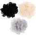 3pcs Women Barrette Camellia Hair Clip Flower Ponytail Holder Hairstyle Accessories