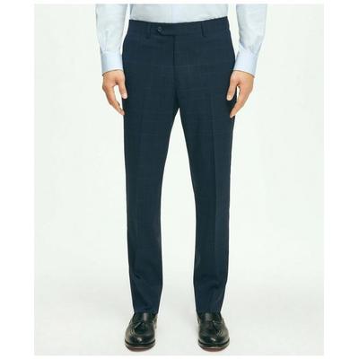 Brooks Brothers Men's Explorer Collection Classic Fit Wool Checked Suit Pants | Navy | Size 30 32