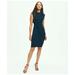 Brooks Brothers Women's Cap Sleeve Fine Twill Crepe Sheath Dress | Navy | Size 10