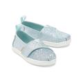 TOMS Kids Tiny Alpargata Mint Cosmic Glitter Toddler Shoes Blue/Green, Size 9