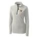 Women's Cutter & Buck Silver Las Vegas Aviators Clique Summit Performance Fleece Half-Zip Pullover Jacket