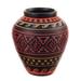 Ayar Uchu,'Classic Geometric Ceramic Decorative Vase in Vibrant Hues'