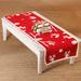 Red Holidays,'Handmade Applique Wool Felt Christmas Table Runner in Red'