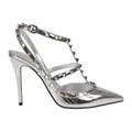 Valentino Garavani , Décolleté Rockstud ,Gray female, Sizes: 4 1/2 UK, 3 1/2 UK, 4 UK, 8 UK, 3 UK, 2 UK