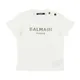 Balmain , Short Sleeve Logo T-Shirt ,White female, Sizes: 18 M