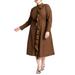Plus Size Women's Cascade Midi Dress by ELOQUII in Carafe (Size 26)