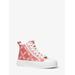 Michael Kors Evy Empire Logo Jacquard High-Top Sneaker Orange 8