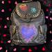 Disney Accessories | Disney Descendants Faux Leather Backpack With Patches | Color: Black/Purple | Size: Osg