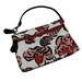 Giani Bernini Bags | Giani Bernini Women's Floral Print Wristlet Wallet Mini Handbag Black Handle | Color: Black/Cream/Pink/Red/Silver | Size: Os