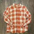 J. Crew Shirts | J. Crew Soft Plaid Flannel Long Sleeve | Color: Cream/Red | Size: S