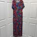 Lularoe Dresses | Lularoe New Large Maria Maxi Dress Nwt | Color: Blue/Red | Size: L