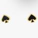 Kate Spade Jewelry | Kate Spade New York Everyday Spade Enamel Studs Black | Color: Black/Gold | Size: Os