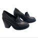 Burberry Shoes | Burberry Leather Penny Loafer Block Heel Size 37.5 | Color: Black | Size: 7