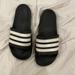 Adidas Shoes | Adidas Slides | Color: Black/White | Size: 9
