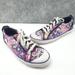 Coach Shoes | Coach Womens Barrett Poppy Sneaker Shoes 8.5b Multi Leather Trim Lace Up Low Top | Color: Pink/Purple | Size: 8.5