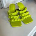 Zara Shoes | Lime Green Zara Mules Size 8 | Color: Green | Size: 8