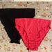 Anthropologie Intimates & Sleepwear | 2 Anthropologie High Cut Panties, Size M/L, Nwot | Color: Black/Pink | Size: M/L