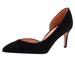 J. Crew Shoes | J Crew Heels Shoes Suede Colette D'orsay Leather Pumps Stilettos Black Classic 9 | Color: Black | Size: 9