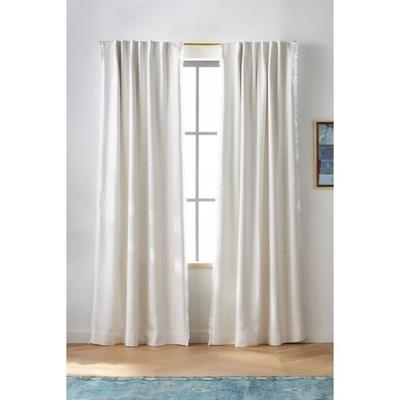 Anthropologie Other | Anthropologie Luxe Linen Blend Blackout Curtain 96 50 | Color: Black | Size: Os