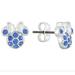 Disney Jewelry | Disney Park Minnie Icon Birthstone Swarovski Crystal Earrings September Noc | Color: Silver | Size: Os