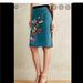 Anthropologie Skirts | Anthropologie Hd In Paris Emerald Garden Midi Skirt | Color: Blue/Green | Size: 4