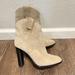 Burberry Shoes | Burberry Western Suede Heeled Boots Size 38 | Color: Cream | Size: 7.5