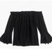 J. Crew Tops | J. Crew Black Off The Shoulder Top With Flowy Sleeves - Sz 6 | Color: Black | Size: 6