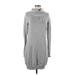 Market and Spruce Casual Dress - Sweater Dress: Gray Solid Dresses - Women's Size Medium