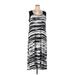 Calvin Klein Casual Dress - High/Low Scoop Neck Sleeveless: Black Color Block Dresses - Women's Size 2X