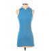 Wild Fable Casual Dress - Mini Collared Sleeveless: Blue Dresses - Women's Size Small