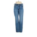 Madewell Jeans - Mid/Reg Rise Straight Leg Denim: Blue Bottoms - Women's Size 26 - Sandwash