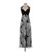 Studio Y Casual Dress - A-Line Plunge Sleeveless: Gray Dresses - Women's Size Small