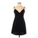 Guess Collection Casual Dress - Party Plunge Sleeveless: Black Print Dresses - Women's Size 2