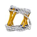 Rope Ladder Fireproof Rescue Ladder 3m-20m, Emergency Fire Escape Ladder Multifunctional Safety Ladder with Hooks, for Indoor/Outdoor Weight Capacity up to 420 KG(Size:20m) (20m),Escape ladder