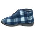 GONEN KIPI Men's Slippers Classic Iconic Israeli vintage design | Warm & Soft House Shoes for men | Rubber Sole, Warm Cloth Lining, Front Zipper | נעלי בית קיפי קלאסיות לגבר, Blue/White Squares, 9-9.5