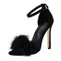 Womens-Pointed-Slingback-Dress Bridal Lace Satin Low Heel Closed Toe Prom Party Dance Wedding Shoes Women Pumps High Heels High Heel Shoes,Valentines Gift Bag Black #2 7 49.99