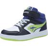 Sneaker KANGAROOS "K-CP Hogan EV", Gr. 35, blau (blau, lime), Textil, Synthetik, sportlich, Schuhe, mit Klettverschluss