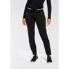 Jerseyhose KANGAROOS, Damen, Gr. 48 (XL), N-Gr, schwarz, Piquu00e9, Obermaterial: 60% Baumwolle, 40% Polyester, Waffelmuster, Strukturmuster, unifarben, unifarben mit Farbeinsatz, casual, bequem knöchellang, Hosen, mit Piqué-Struktur und...
