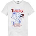 T-Shirt TOMMY HILFIGER "FUN TEE S/S" Gr. 5 (110), weiß (white) Jungen Shirts T-Shirts